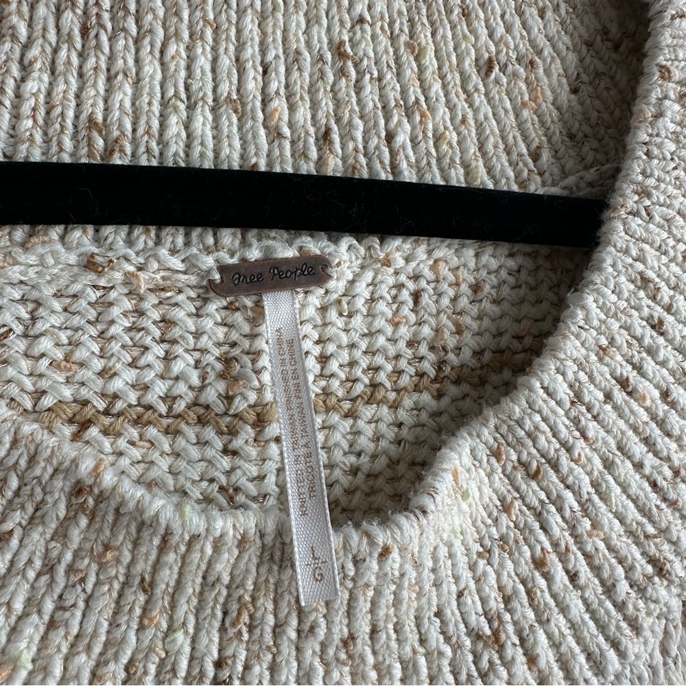 Free People Cream and Tan Striped Sweater - Picture 5 of 6